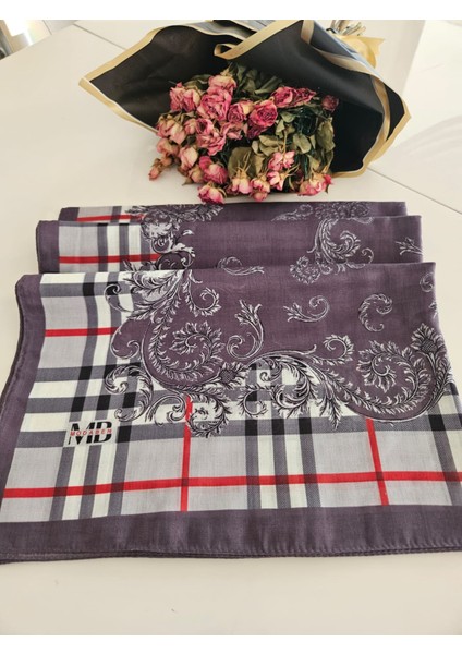 Gri ve Krem Tonlarında Desenli Soft Şal modelleri