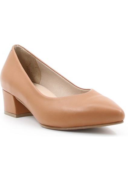 Hakiki Deri Kadın Kalın Topuklu Ayakkabı 792ZA051-801