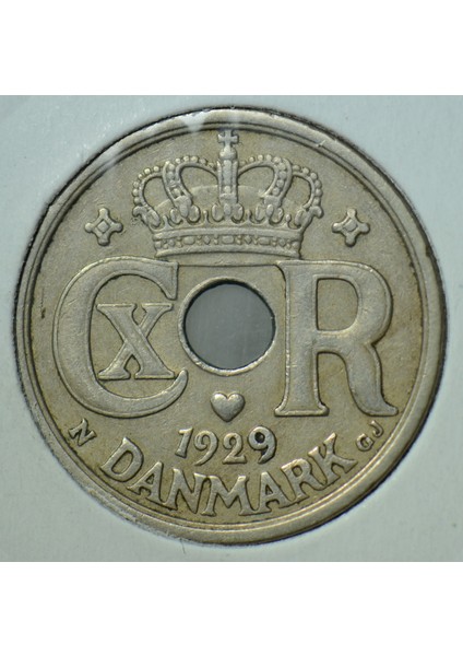 Danimarka 25 Öre 1929 Leuchtturm Marka Kapamada. modelleri