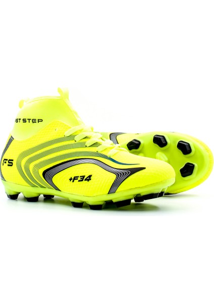 Fosfor Sarı Bilekli Boğazlı Çoraplı Krampon Halı Saha Futbol Spor Ayakkabı 930xa034k