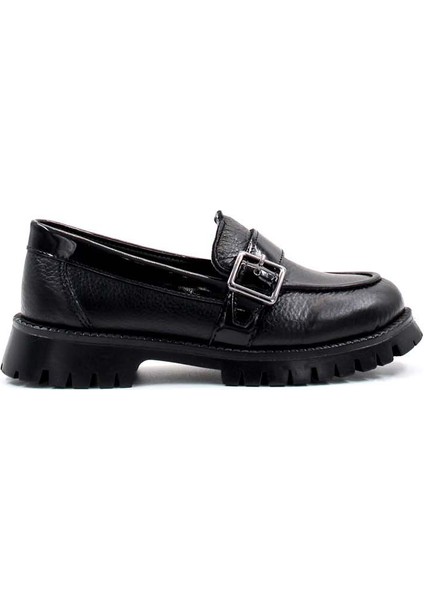 Kız Çocuk Hakiki Deri Casual Ayakkabı Kısa Topuklu Termo Tabanlı