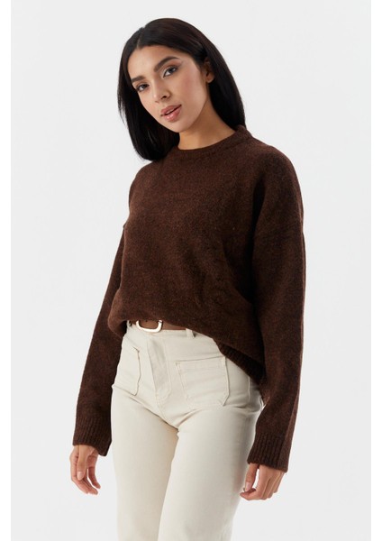 Triko Kazak Kahve modelleri