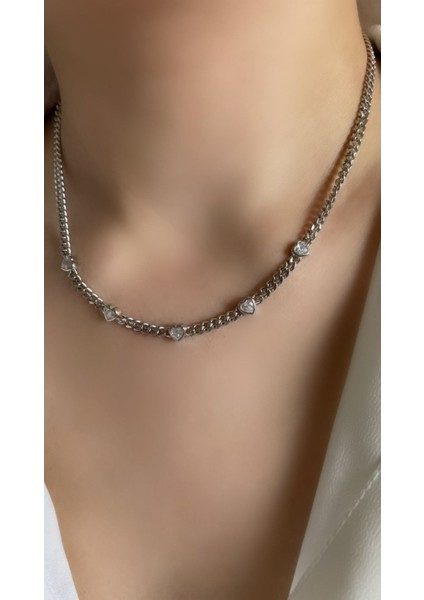 Ithal Yüksek Kalite Ince Gurmet Zincirli Beyaz Kalp Kolye fiyatları