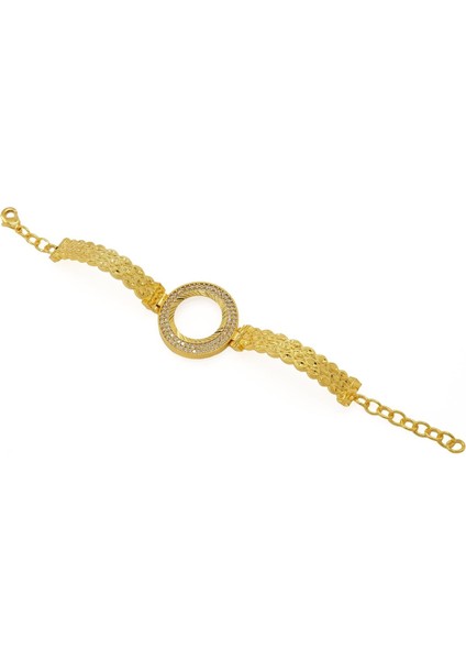 Çeyrek Altın Çerçeve Bileklik Çelik Altın Kaplama BLZ-632