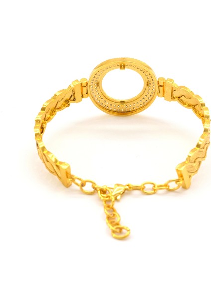 Çeyrek Altın Çerçeve Bileklik Çelik Altın Kaplama Örgü Model BLZ-633