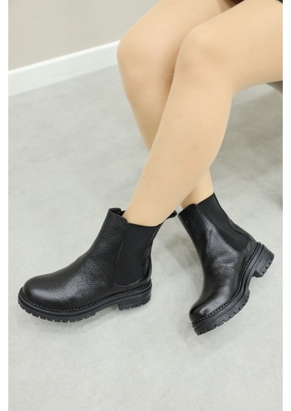 Hakiki Deri Siyah Kadın Spor Bot 146SZA442 indirimleri