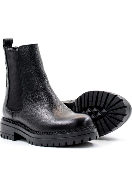 Hakiki Deri Siyah Kadın Spor Bot 146SZA442