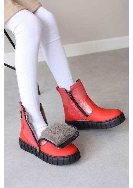 Deri Kürklü Çocuk Klasik Bot 769KXA125