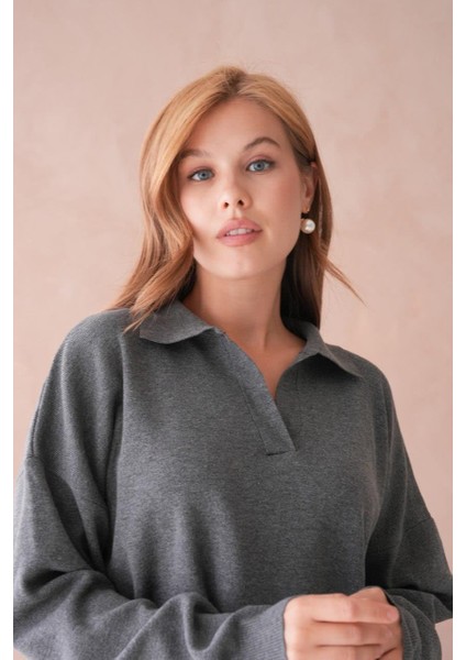 Kadın Polo Yaka Triko Kazak - 12240R modelleri