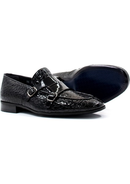 Hakiki Deri Kroko Basıklı Eva Taban Erkek Günlük Klasik Ayakkabı 278ma2520