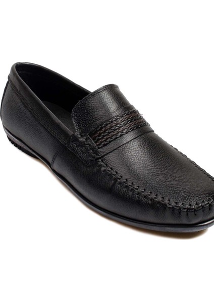 Hakiki Deri Siyah Erkek Casual Ayakkabı 585ma204