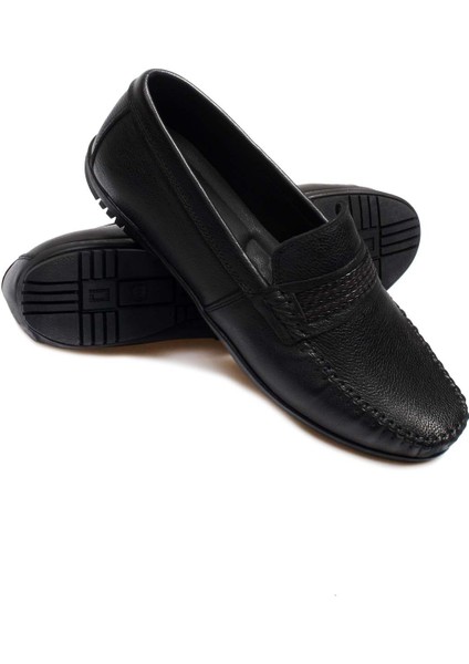Hakiki Deri Siyah Erkek Casual Ayakkabı 585ma204