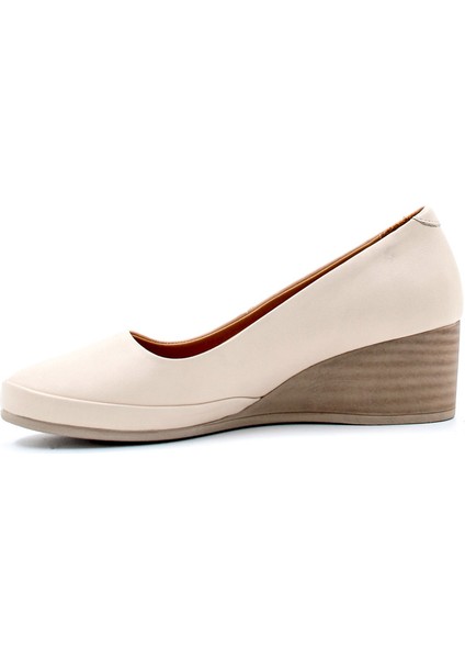 Deri Kadın Dolgu Topuk Ayakkabı 411ZA291
