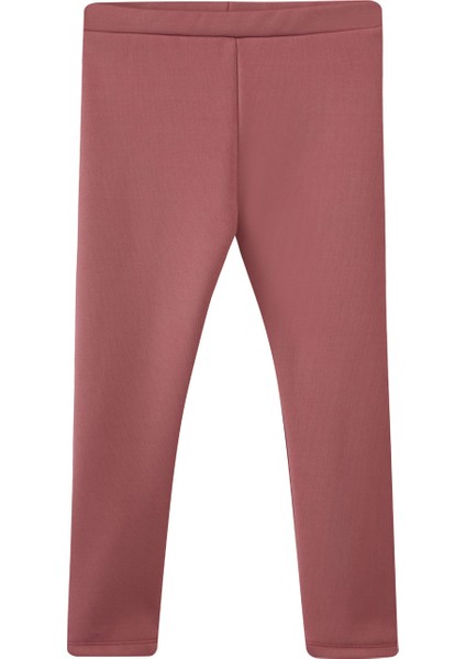 Koyu Pudra Kız Çocuk Içi Peluş Extra Kalın Kışlık Tayt