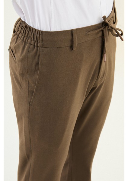 Düz Slim Fit Ipli Beli Lastikli Erkek Pantolon fiyatları