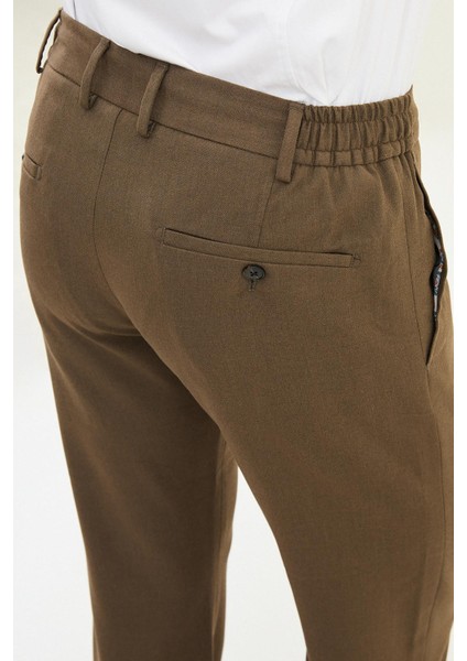 Düz Slim Fit Ipli Beli Lastikli Erkek Pantolon fırsatları
