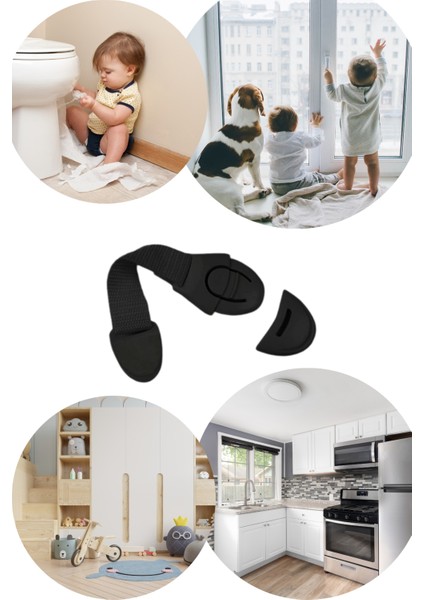 10 Adet Siyah Bebek Çocuk Güvenlik Dolap ve Çekmece Kilidi modelleri