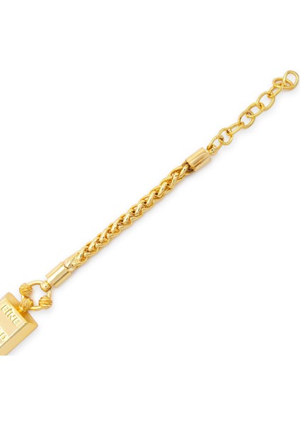 İmitasyon Altın Kaplama Çizgili Figaro Desenli Külçe Bileklik BLK-1156