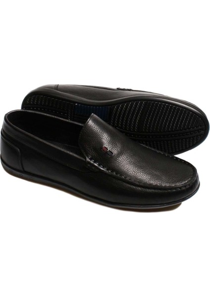 Hakiki Deri Ortopedik Siyah Erkek Casual Ayakkabı 815ma1502