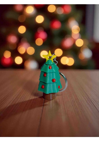 Yılbaşı Ağacı Temalı Anahtarlık