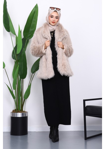 Taş Kemerli Kısa Kürk Kaban fiyatları