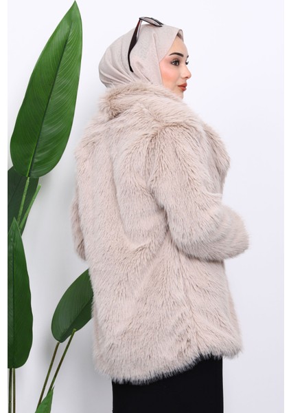 Taş Kemerli Kısa Kürk Kaban modelleri