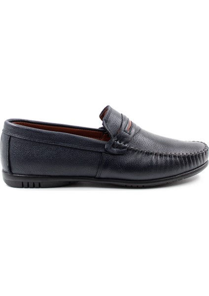 Hakiki Deri Lacivert Erkek Casual Ayakkabı 585ma203