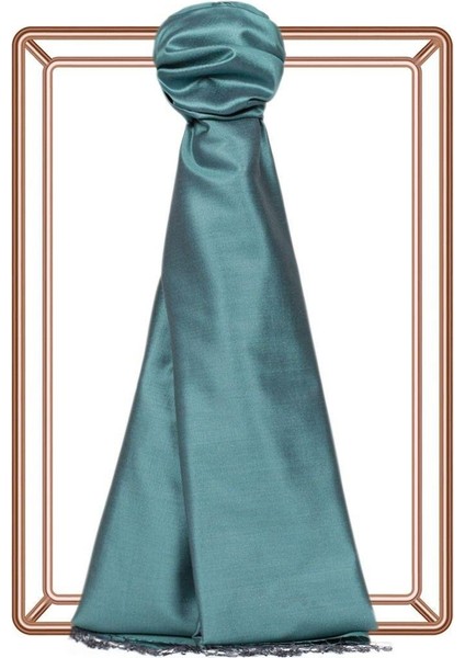 Tek Taraflı İpek Şal Mentol