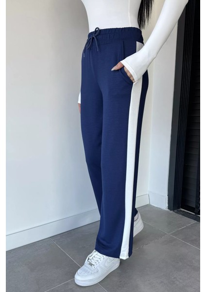 Kadın Bel Lastikli Yan Şeritli Eşofman Altı P-00018983