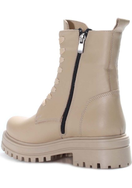 Hakiki Deri Içi Kürklü Soğuk Geçirmez Fermuarlı Kadın Günlük Klasik Bot 757kza21075