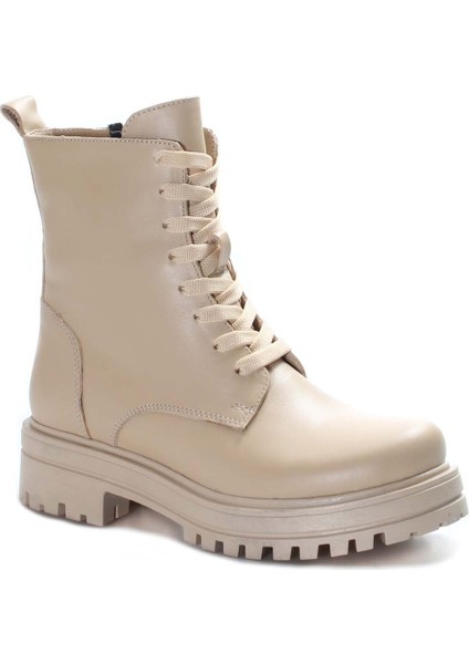 Hakiki Deri Içi Kürklü Soğuk Geçirmez Fermuarlı Kadın Günlük Klasik Bot 757kza21075