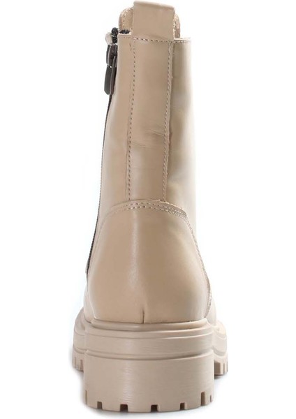 Hakiki Deri Içi Kürklü Soğuk Geçirmez Fermuarlı Kadın Günlük Klasik Bot 757kza21075