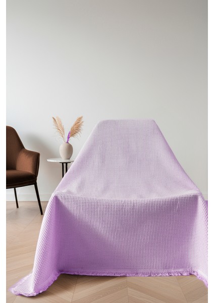 Pamuklu Koltuk Şalı 170X170 cm – Saçaklı Tv Battaniyesi & Tekli Koltuk Örtüsü