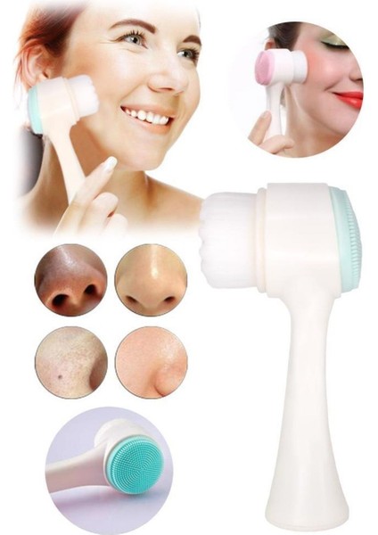 3lü Set Yüz Temizleme Fırçası Cilt Bakım Arındırıcı Lifli Peeling Avokado Sabun Akne,Leke Ruşur Taşı modelleri