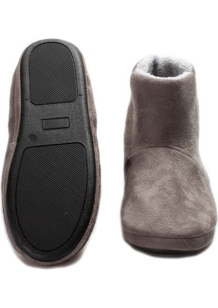 Unisex Gri Içi Yünlü Ev Pandufu Ev Botu Ev Ayakkabısı 331xa096