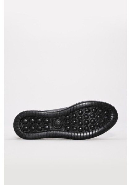 Hakiki Deri Siyah Kadın Casual Ayakkabı 583za402