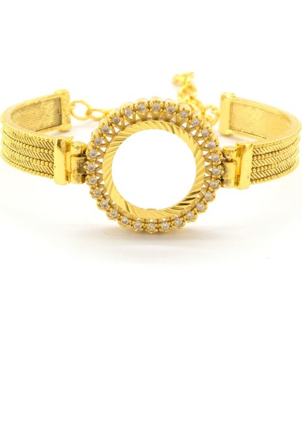 Çeyrek Altın Çerçeve Bileklik Çelik Altın Kaplama Trabzon Model-BLZ-645
