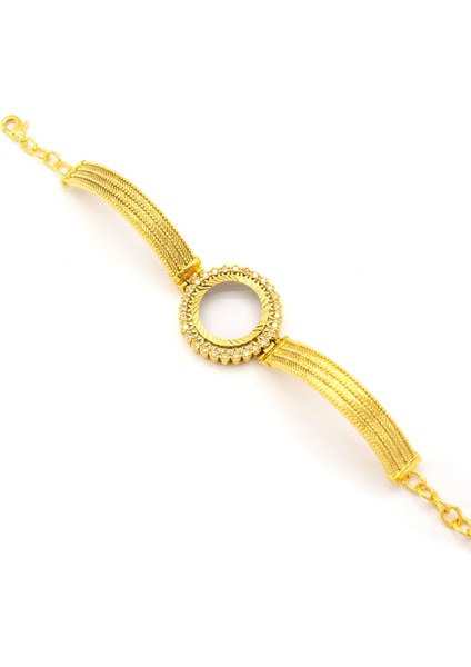 Çeyrek Altın Çerçeve Bileklik Çelik Altın Kaplama Trabzon Model-BLZ-645