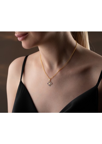Papatya Silver 925 Ayar Dört Yaprak Lila Pırlanta Yonca Kolye<rose,gold,rodaj> modelleri