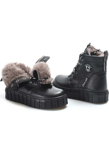 Hakiki Deri Kürklü Unisex Çocuk Klasik Bot 769KXA130