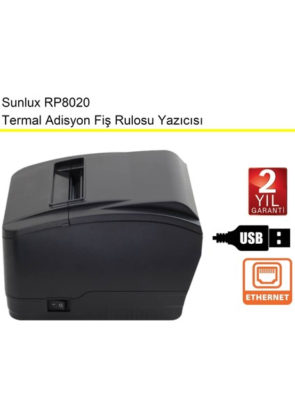 RP8020 Termal Adisyon Fiş Rulosu Yazıcısı fırsatları