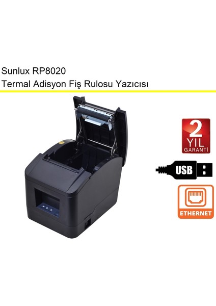 RP8020 Termal Adisyon Fiş Rulosu Yazıcısı