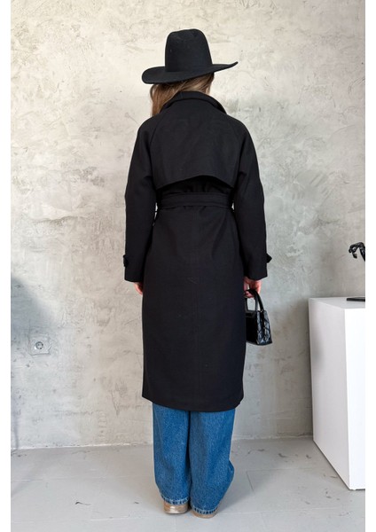 Kadın Kruvaze Uzun Kaşe Kaban 99430 modelleri