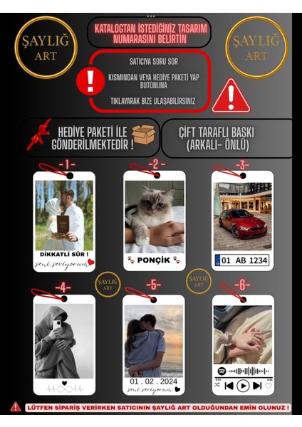 Kişiye Özel Fotoğraf ve Yazı Baskılı Araç Süsü – Hediyelik Tasarım fiyatları