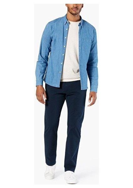 Smart 360 Flex Lacivert Ultimate Straight Fit Chino Pantolon