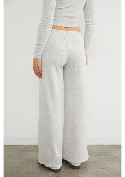 Beli Bağlamalı Bol Paça Modal Pantolon