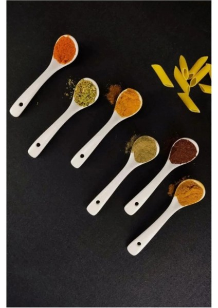 12-Adet Beyaz Porselen Servis ve Baharat Kaşığı Mama Şeker Çay Tatlı Reçel Kahvaltılık Kaşığı 12CM fiyatları