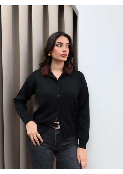 Kürk Yakalı Triko Hırka fiyatları