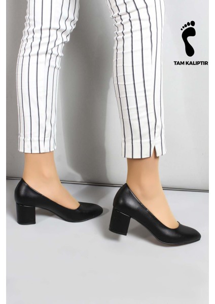 Kadın Kalın Topuklu Ayakkabı 961ZA559 indirimleri