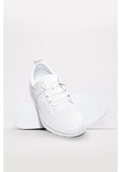 Hakiki Deri Beyaz Kadın Casual Ayakkabı 934za105lzr